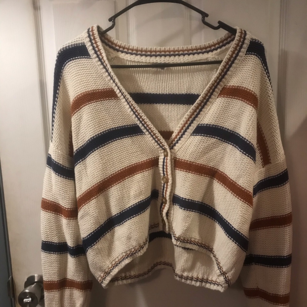 charlotte russe cropped cartigan sweater XL - Picture 1 of 3
